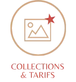 Icône présentant la section de la "Collection et tarifs" proposés par Aurore Gobin, Onco coiffeuse en Occitanie.