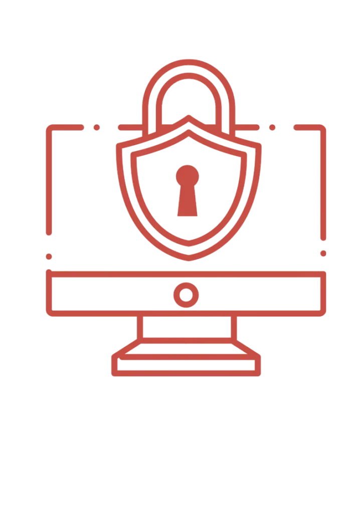 Icône de protection des données et confidentialité.
